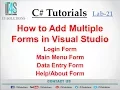 C Tutorial in Urdu - How to Add Multiple Forms in Visual Studio