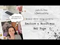 How Do I Restore a WordPress Page Divi for Beginners
