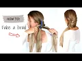 TRY this FAKE A FISHTAIL BRAID PONYTAIL HACK