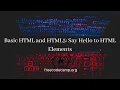 Basic HTML and HTML5 Say Hello to HTML Elements freecodecamp org