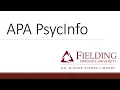 APA PsycInfo database