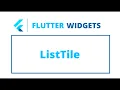 Flutter Widgets ListTile