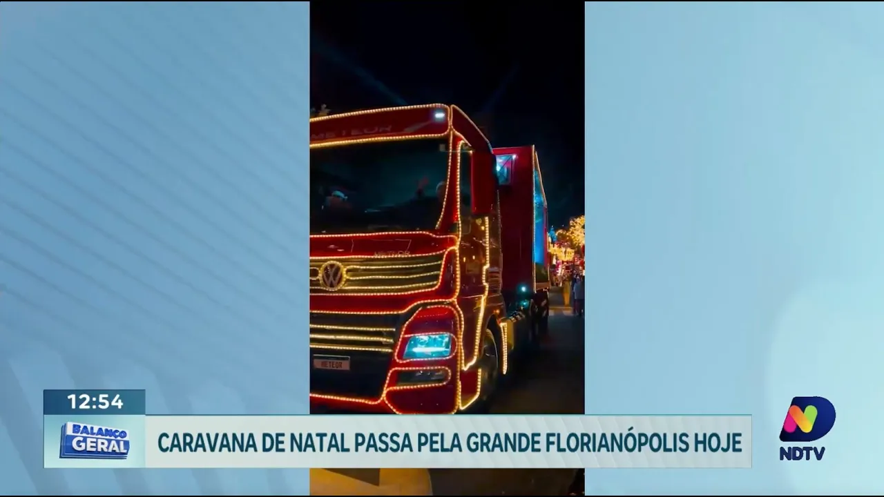 Brilho natalino: Caravana Iluminada nas ruas da Grande Florianópolis nesta quarta-feira