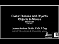 1021 Class on Object-Oriented Programming Object Aliases