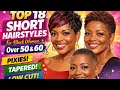 Top 18 Short Haircut For Black Women Over 50 60 Pixies Tapered And More