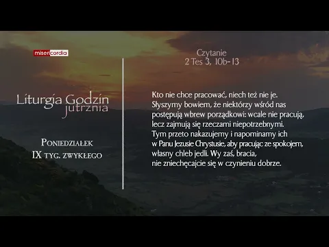 Download MP3 Liturgia Godzin | Jutrznia | Poniedziałek, IX tyg. zwykłego