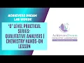 AD Practical Lesson - Experiment 10 Qualitative Analysis Chemistry Hands-On Lesson