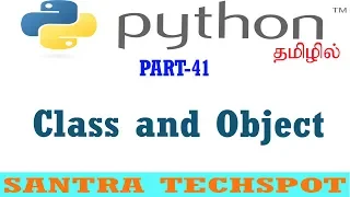 Python With OOPs Tutorial in Tamil Class and Object in Python