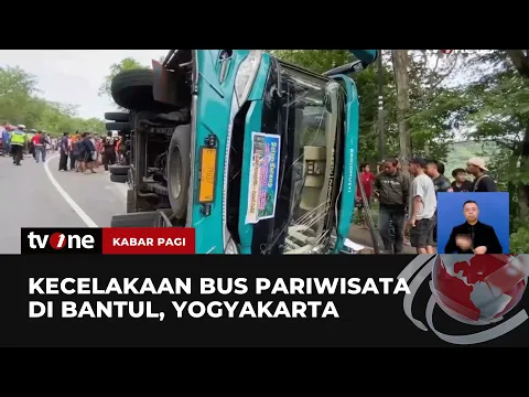 Bus Pariwisata di Bantul Terguling, Dua Orang Tewas