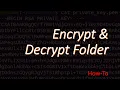Encrypt Decrypt Folder using openssl