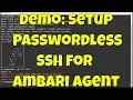 Setup Passwordless SSH for Ambari Agent