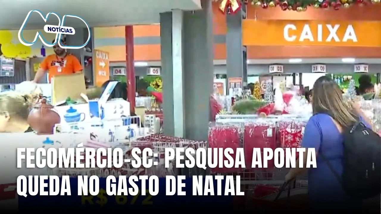 Gasto médio com compras de Natal em SC deve ficar em R$ 672, indica pesquisa da Fecomércio-SC