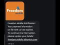 Freedom Mobile Scam Alert Fake Payment Expired Text Message DON T CLICK