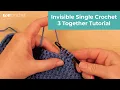 How to invisible single crochet 3 together