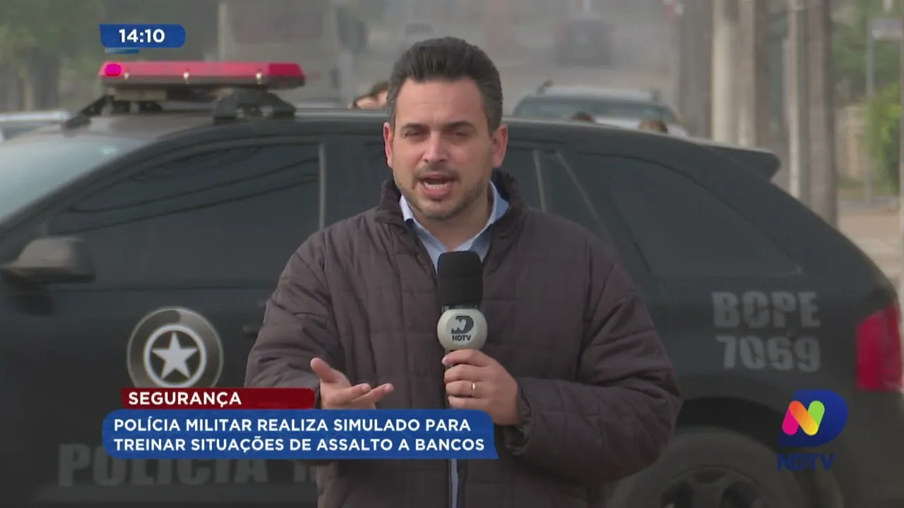Segurança: Polícia Militar realiza simulado para treinar situações de assalto a bancos