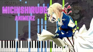 Download [Animenz] Violet Evergarden ED - Michishirube - Piano Tutorial || Synthesia MP3