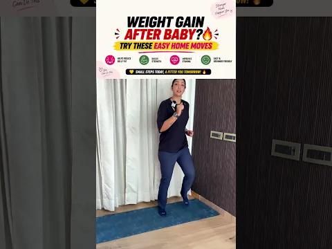 WEIGHT GAIN AFTER BABY? TRY THESE EASY HOME MOVES 🔥 #homeworkout #weightlossworkout #fullbodyworkout