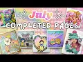July Completed Colouring Pages - Miss Kitsch Maria Trolle Lulu Mayo Coco Wyo Jade Summer More