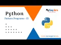 Pattern Program 15 Python Pattern Programs in Hindi Python in Hindi