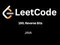 Leetcode 190 Reverse Bits Java Solution Bit Manipulation Hindi