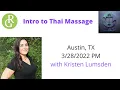 Multiple Points of Contact and Balance in Mat Based Thai Massage with Kristen Lumsden Austin Texas