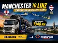 1 348 KM Car Transport Journey Manchester to Linz Komatsu to Transfesa Logistics