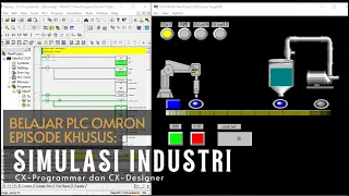 Learning OMRON PLC Special Episode - CX-Programmer and CX-Designer Industrial Simulation