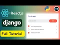 Django and React Todo App A Comprehensive Tutorial for Developers