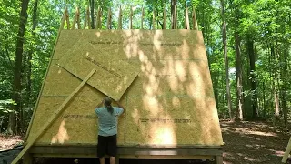 1 Man OSB Board lift 14 upwards on wall