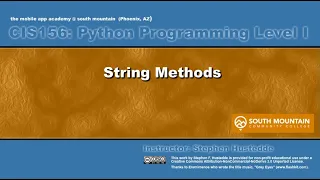 Python 03E - String Methods 1 len substrings find