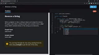 Reverse String Using Java in Sololearn Challenge