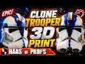 Star Wars Clone Trooper Helmet 3D Print Assemble 501st Clone Trooper - How to Hide Seams
