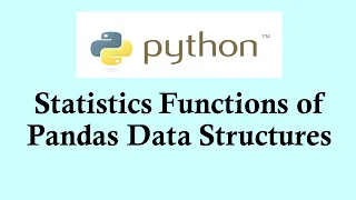 Python basic course Statistics Functions for Pandas Data Structures