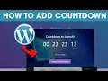 How to Add Countdown Timer to WordPress Website Tutorial