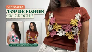 Top de Flores em Crochê - por Mel da Chouchou Crochet