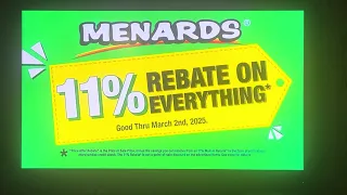 Menards 11 Off Everything Commercial 2025