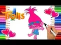 Trolls Dreamworks Poppy Coloring Page Rainbow Playhouse Coloring Pages for Kids Trolls Coloring