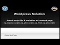Complete Wordpress Solutions Tutorial - Attach Script file variables at frontend page