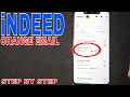 How To Change Email On Indeed