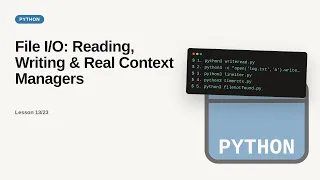 Python - Web development basic Series File Reading Writing Real Context Managers