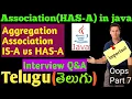 Association HAS-A in Java What is Aggregation in java What is Composition in java Telugu