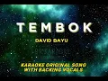TEMBOK - DAVID BAYU (KARAOKE ORIGINAL SONG WITH BACKING VOCALS) HD AUDIO 