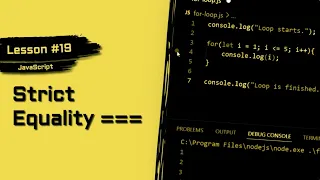 JavaScript For Beginners Strict Equality Operator