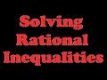 Solving Rational Inequalities 4 4-2