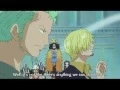 Nami beats up Luffy Sanji and Zoro