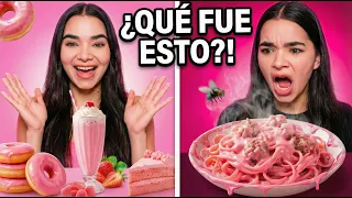 24 HORAS COMIENDO solo COMIDA ROSA 💖 (Pink Food Challenge)