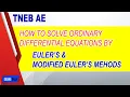 TNEB AE Engineering Maths Euler Euler Method