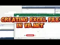 How to create an Excel file in vb net
