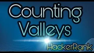 Counting Valleys HackerRank Solution