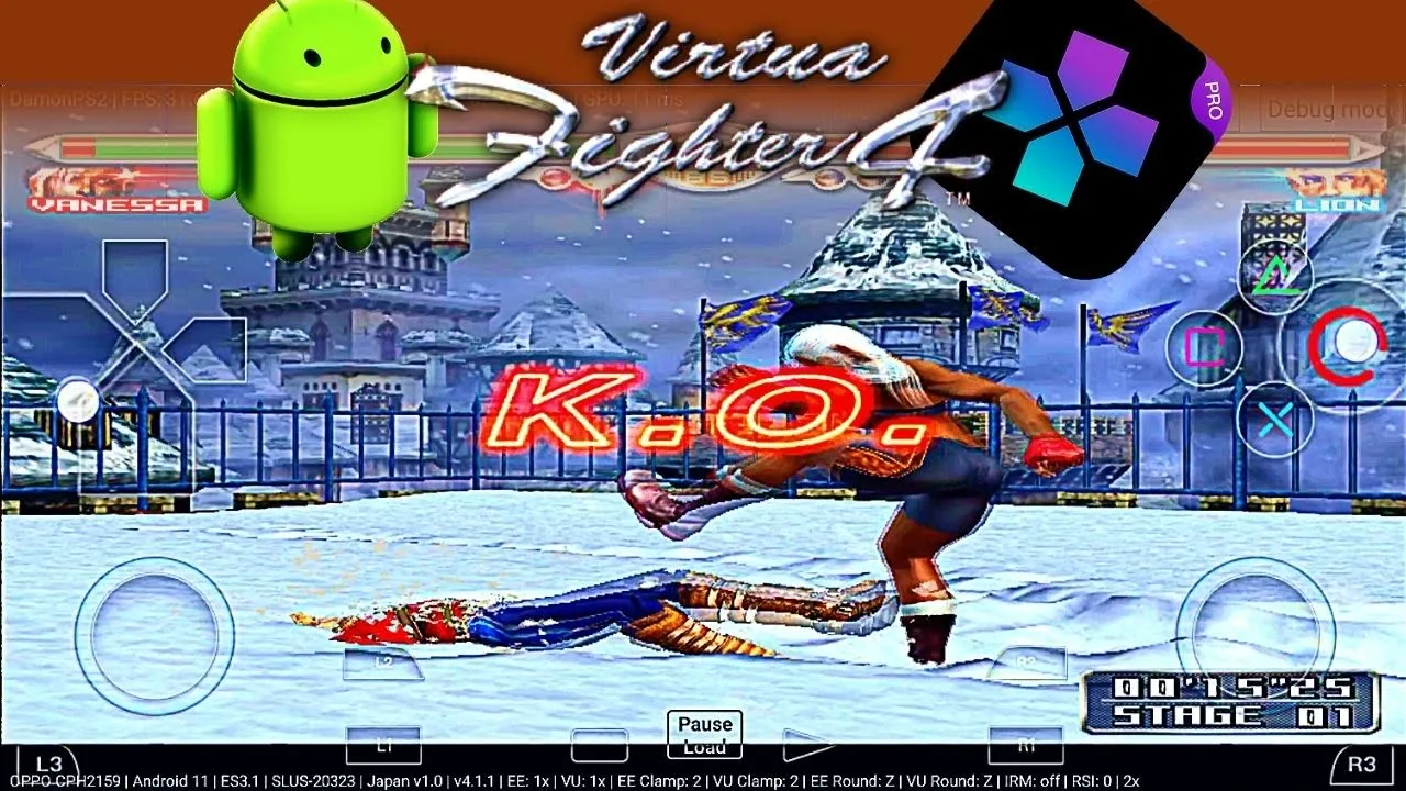 Virtua Fighter 4 - PS2 Emulator Android Gameplay - DamonPs2 PRO - Virtua Fighter 4 APK Mobile - 2022